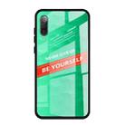 For Galaxy A50 Shockproof PC + TPU + Glass Protective Case(Green) - 1