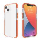 For iPhone 13 mini Two-color High Translucent Shockproof Protective Case (Orange) - 1