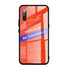For Xiaomi Mi 9 SE Shockproof PC + TPU + Glass Protective Case(Orange) - 1