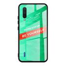 For Xiaomi Mi CC9 Shockproof PC + TPU + Glass Protective Case(Green) - 1