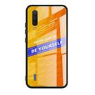 For Xiaomi Mi CC9 Shockproof PC + TPU + Glass Protective Case(Yellow) - 1
