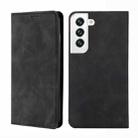 For Samaung Galaxy S22+ 5G Skin Feel Magnetic Horizontal Flip Leather Case with Holder & Card Slots(Black) - 1