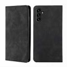 For Samsung Galaxy A13 5G Skin Feel Magnetic Horizontal Flip Leather Case with Holder & Card Slots(Black) - 1
