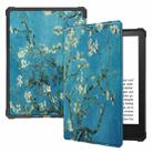 For Amazon Kindle Paperwhite 2021 Painted Voltage Caster Texture TPU Horizontal Flip Tablet Leather Case with Sleep / Wake-up Function(Apricot Flower) - 1