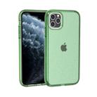 For iPhone 11 Pro Shockproof Terminator Style Glitter Powder Protective Case(Dark Green) - 1