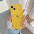 Shockproof Hollow Breathe Protective Case For iPhone 13(Yellow) - 1