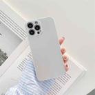 For iPhone 11 Pro Max Metal Style TPU Shockproof Case (Silver) - 1