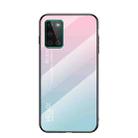 For OnePlus 8T Gradient Color Painted TPU Edge Glass Case(Gradient Pink Blue) - 1