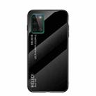 For OnePlus 8T Gradient Color Painted TPU Edge Glass Case(Elegant Black) - 1