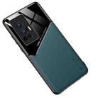 For vivo X70 Pro All-inclusive Leather + Organic Glass Protective Case with Metal Iron Sheet(Green) - 1