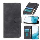 For Samsung Galaxy S22 5G KHAZNEH Retro Texture PU + TPU Horizontal Flip Leather Case with Holder & Card Slots & Wallet(Black) - 1