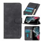 For Samsung Galaxy S22 Ultra 5G KHAZNEH Retro Texture PU + TPU Horizontal Flip Leather Case with Holder & Card Slots & Wallet(Black) - 1