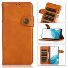 For Samsung Galaxy S22 5G KHAZNEH Dual-Splicing Cowhide Texture Horizontal Flip Leather Case with Holder & Card Slots & Wallet & Lanyard(Brown) - 1