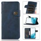 For Samsung Galaxy S22 5G KHAZNEH Dual-Splicing Cowhide Texture Horizontal Flip Leather Case with Holder & Card Slots & Wallet & Lanyard(Blue) - 1