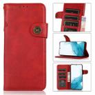 For Samsung Galaxy S22+ 5G KHAZNEH Dual-Splicing Cowhide Texture Horizontal Flip Leather Case with Holder & Card Slots & Wallet & Lanyard(Red) - 1