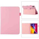 For iPad mini 6 Litchi Texture Horizontal Flip PU Leather Tablet Case with Holder(Pink) - 1
