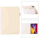 For iPad mini 6 Litchi Texture Horizontal Flip PU Leather Tablet Case with Holder(White) - 1