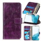 For Samsung Galaxy S22 5G Retro Crazy Horse Texture Horizontal Flip Leather Case with Holder & Card Slots & Photo Frame & Wallet(Purple) - 1