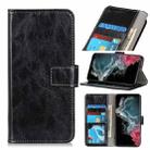 For Samsung Galaxy S22 Ultra 5G Retro Crazy Horse Texture Horizontal Flip Leather Case with Holder & Card Slots & Photo Frame & Wallet(Black) - 1