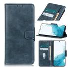 For Samsung Galaxy S22 5G Mirren Crazy Horse Texture Horizontal Flip Leather Case with Holder & Card Slots & Wallet(Blue) - 1