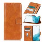 For Samsung Galaxy S22+ 5G Mirren Crazy Horse Texture Horizontal Flip Leather Case with Holder & Card Slots & Wallet(Brown) - 1