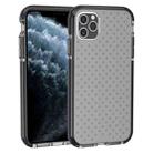 For iPhone 11 Pro Grid Pattern Shockproof Transparent TPU Protective Case(Black) - 1