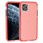 For iPhone 11 Pro Grid Pattern Shockproof Transparent TPU Protective Case(Orange) - 1