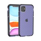 For iPhone 11 Grid Pattern Shockproof Transparent TPU Protective Case(Blue) - 1