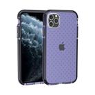 For iPhone 11 Pro Max Grid Pattern Shockproof Transparent TPU Protective Case(Blue) - 1