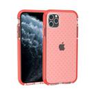 For iPhone 11 Pro Max Grid Pattern Shockproof Transparent TPU Protective Case(Orange) - 1