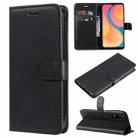 For vivo Y20 / Y20a / Y20s Pure Color Horizontal Flip Leather Case with Holder & Card Slots & Wallet & Lanyard(Black) - 1