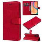 For vivo Y20 / Y20a / Y20s Pure Color Horizontal Flip Leather Case with Holder & Card Slots & Wallet & Lanyard(Red) - 1