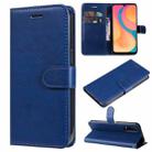 For vivo Y20 / Y20a / Y20s Pure Color Horizontal Flip Leather Case with Holder & Card Slots & Wallet & Lanyard(Blue) - 1