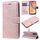 For vivo Y20 / Y20a / Y20s Pure Color Horizontal Flip Leather Case with Holder & Card Slots & Wallet & Lanyard(Rose Gold) - 1