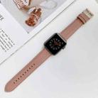 Sewing Leather Watch Band For Apple Watch Series 9&8&7 41mm / SE 3&SE 2&6&SE&5&4 40mm / 3&2&1 38mm(Light Brown) - 1