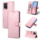 For vivo Y21 / Y33S AZNS Skin Feel Calf Texture Horizontal Flip Leather Case with Card Slots & Holder & Wallet(Rose Gold) - 1