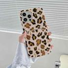 IMD Pattern TPU Case with Card Slot For iPhone 13(Beige Black Leopard) - 1