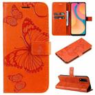 For vivo Y20 / Y20a / Y20s Pressed Printing Butterfly Pattern Horizontal Flip PU Leather Case with Holder & Card Slots & Wallet & Lanyard(Orange) - 1