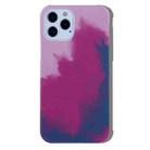 For iPhone 13 mini Ink Painting Pattern PC Protective Case (Purple Red) - 1