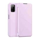 For Samsung Galaxy A03s 166.5mm DUX DUCIS Skin X Series PU + TPU Horizontal Flip Leather Case(Pink) - 1