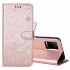 For vivo Y21 2021 / Y21s / Y33s Cat Bee Embossing Pattern Shockproof Horizontal Flip Leather Case with Holder & Card Slots & Wallet(Rose Gold) - 1