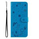 For Xiaomi Mi 11T / 11T Pro Cat Bee Embossing Pattern Shockproof Horizontal Flip Leather Case with Holder & Card Slots & Wallet(Blue) - 2