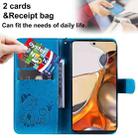 For Xiaomi Mi 11T / 11T Pro Cat Bee Embossing Pattern Shockproof Horizontal Flip Leather Case with Holder & Card Slots & Wallet(Blue) - 4