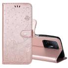 For Xiaomi Mi 11T / 11T Pro Cat Bee Embossing Pattern Shockproof Horizontal Flip Leather Case with Holder & Card Slots & Wallet(Rose Gold) - 1