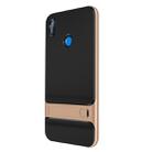 For Xiaomi Redmi Note 6 Pro Plaid Texture Non-slip TPU + PC Case with Holder(Gold) - 1