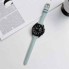 22mm Sewing Plain Weave Small Waist Leather Watch Band(Sky Blue) - 1