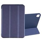 For iPad mini 6 GEBEI Shockproof Horizontal Flip Tablet Case with Three-folding Holder(Royal Blue) - 1