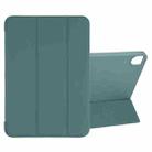 For iPad mini 6 GEBEI Shockproof Horizontal Flip Tablet Case with Three-folding Holder(Pine Needle Green) - 1