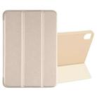 For iPad mini 6 GEBEI Shockproof Horizontal Flip Tablet Case with Three-folding Holder(Gold) - 1