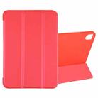 For iPad mini 6 GEBEI Shockproof Horizontal Flip Tablet Case with Three-folding Holder(Red) - 1